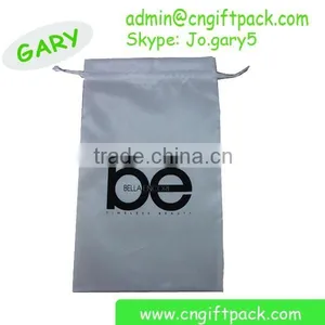 Custom Logo White Satin Packaging Bags for Gift thumbnail-4