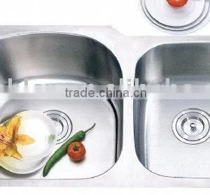 CUPC Double Bowls Undermount Sink 8652A thumbnail-1