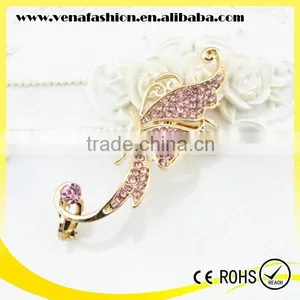 Instock Butterfly Design Cheap no Piercing Animal Ear Cuff thumbnail-4
