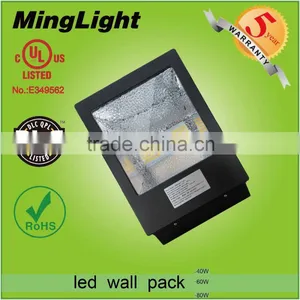 DLC UL CUL 40w 60w 80w Led Wall Pack Light /80w Wallpack Light 277vac thumbnail-1