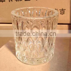 Clear Glass Candle Holder thumbnail-1