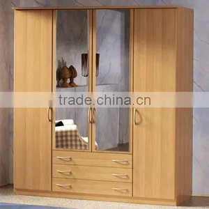 4 Doors kd Melamine Wooden Wardrobe thumbnail-1