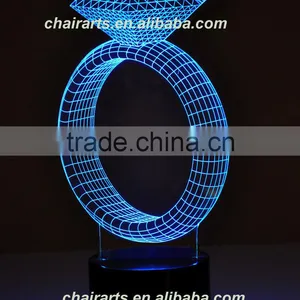 Modern Style Acrylic 3D Led Night Lamp For Commercial Hotel Use thumbnail-2
