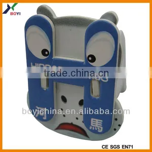 2014 Hotsale Hippopotamus 3d Puzzle, DIY Animal Toy Intelligent Development For Children thumbnail-1