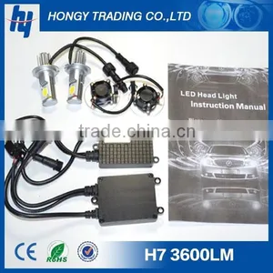 High Power Cob Led Car Headlight H7 3600lm thumbnail-1