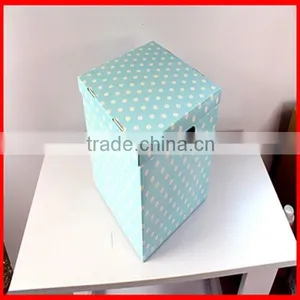 Bright Blue Dot Large Capacity Custom Clothes Storage Packaging Box thumbnail-5