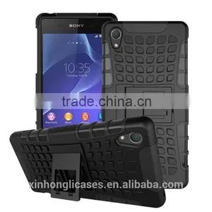 Wholesale Hybrid Shock Proof Stand Cell Phone Case For Sony Xperia z1 thumbnail-4