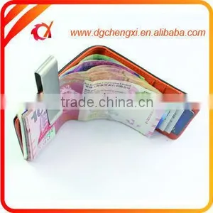 Promotional Credit Card Holder PU Money Clip Functional PU Leather Stainless Steel Money Clip thumbnail-4