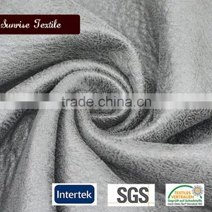 Embossed Suede Sofa Fabric/ Faux Elephant Suede Fabric/faux Leather Fabric Black thumbnail-1