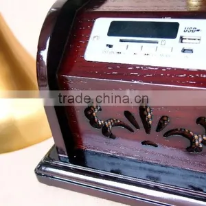 Rain Lane Antique Style USB SD Bluetooth Decoration Gramophone With Horn Music Box thumbnail-4