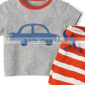 2016summer 100%cotton Children Set Short Sleeves+shorts Children Set thumbnail-2