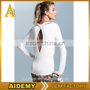Women Clothing Wholesale Custom Blouses t Shirt Trendy Casual Girls Plain Long Sleeve t Shirts Grey thumbnail-1