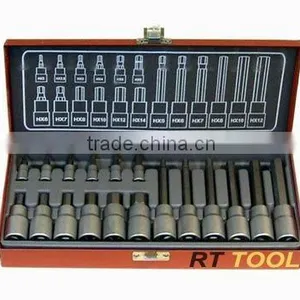 2015 NEW ITEM 18pcs Socket Set TELESCOPIQUE Iron Case Socket Bits Set thumbnail-1