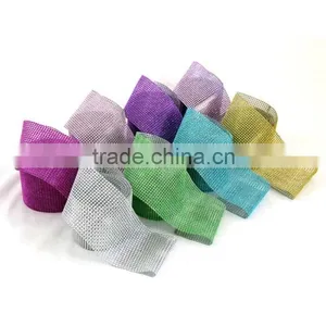 Diamond Mesh Wrap Roll Sparkle Trimming Rhinestone Ribbon for Decoration thumbnail-2