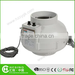 Variable Speed & TEMP Control Circulation Axial Flow Ventilation Inline Duct Fan / Hydroponics AC Inline Duct Booster Fan thumbnail-1