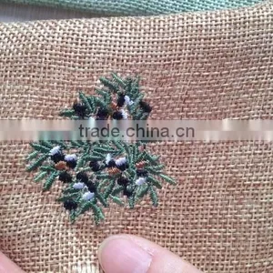 Small Jute Gift Jewelry Bags With Customized Embroidery thumbnail-5