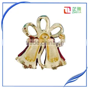 2015 New ! Christmas Brooch ,custom Rhinestone Christmas Tree Brooch, Jingle Bells thumbnail-2