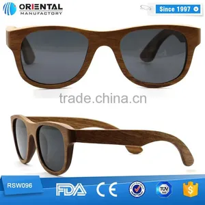 100% Handmade Bamboo and Wood Sunglasses Wholesale Made in China Wooden Sunglasses thumbnail-1