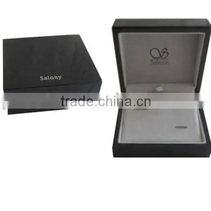 Spray Lacquer Wood Cufflink Ring Box thumbnail-1