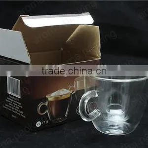 High Quality Double Wall Borosilicate Glass Cup With Color Box Packing thumbnail-5