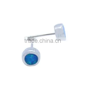 Stunning 925 Sterling Silver Jewellery Manufactory Fashion Jewellery , Synthetic Opal Ear Studs thumbnail-2