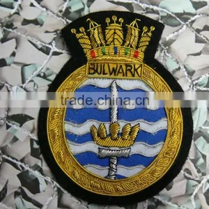 Blazer Badges Handmade Badge, Hand Embroidered Bullion Wire Blazer Badges thumbnail-1