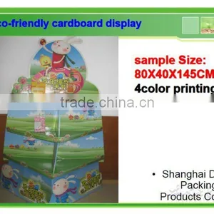 Easter or Christmas Corrugated Paper Cardboard Floor Promot Display Stand thumbnail-1