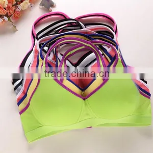 Hot Sale Seamless Wireless Bra, Young Ladies Underwear, Sexy Sport Bra Set For Students thumbnail-2