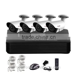 OEM 4CH Oudoor IP 1080P Metal POE ip Camera Kit thumbnail-1