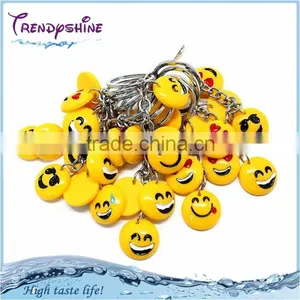 Popular Stuffed Plush Soft Toy Key Chains Yellow Emoji Keychain thumbnail-1