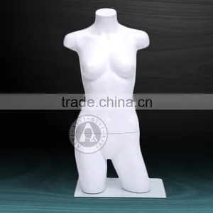 3/4 White Glossy Female Headless Torso Mannequin thumbnail-1