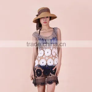 Big Flower Hollowed-out of Bud Silk Dress thumbnail-1