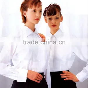 Wholesale 35%cotton 65%polyester Ladies Normal Shirt Uniform thumbnail-1