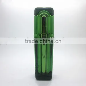 Square Shape Green Color Cosmetic Bottle thumbnail-1