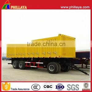 2 or 3 Axles 5 Ton Towing Drawbar Full Type Dump Truck Trailer Hyva Cylinder thumbnail-3