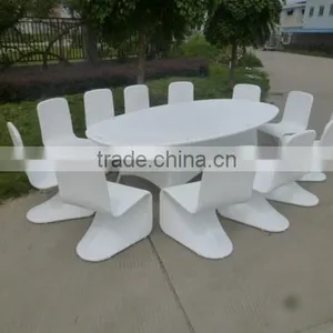 F-used Outdoor Furniture Garden Synthetic Rattan Dining Set (2072T+2072C ) thumbnail-3
