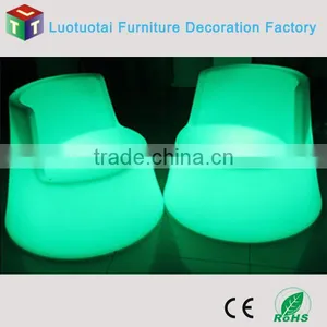 PE Waterprood Anti-UV Rechargable Customize Plastic LED Rotomoulding Sofa for Living Room /wedding/bar/night Club thumbnail-6
