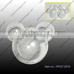 Cleverish Portable Cute Transparent Mickey Plastic Storage Jewelry Wedding Box Kit thumbnail-1