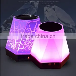 Colorful Dazzle LED Light Mini Crack Bluetooth Speaker With LED Clock thumbnail-5