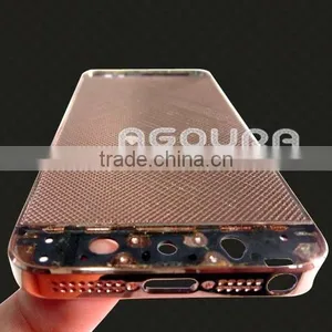 New Luxury Small Lattice Rose Gold Back Cover for Iphone 5s, Rose Gold Housing thumbnail-1