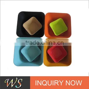 Eco Friendly Biodegradable Non-Toxic Square Bamboo Fiber Tableware thumbnail-1