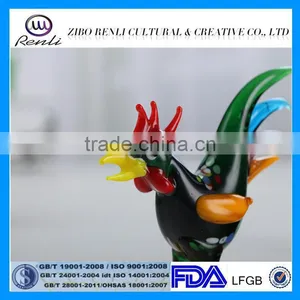 Colored Decorative Design Glass Cock Handicrafts Home Decor thumbnail-1