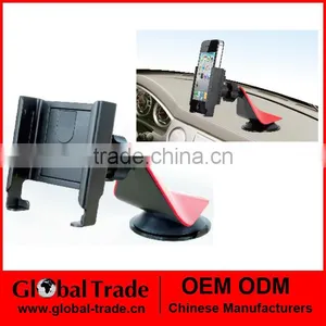 Cell Phone Car Mount - Onyx EasyGrip Smartphone Cradle - Universal Windshield, Dashboard and Desk Holder (Red & Black) A0293 thumbnail-1