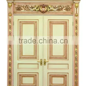 Luxury Vintage White Carved Wood Door in French Rococo Style BF11-12241a thumbnail-1