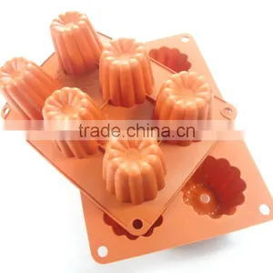BPA Free 6 Flower Shaped 3D Silicone Cake Mould Cake Pan For Baking thumbnail-4