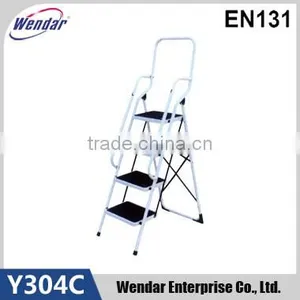 Steel Step Ladder, 4-steps With Handrail thumbnail-1