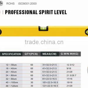 60cm Aluminum Bubble Level Bottom With Magnetic Level Ruler thumbnail-2
