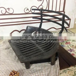 Fireplace Accessories Cast Iron Fire Grate Large Black Log Coal Fireside Fireplace thumbnail-1