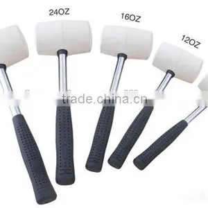 CZ-0101 White Rubber Hammers With Tube Steel Handle thumbnail-1