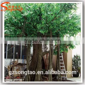 Factory Sale Artificial Banyan Tree of Ficus Tree With Green Ficus Leaf Tree Artificial Plants of Leaves thumbnail-1